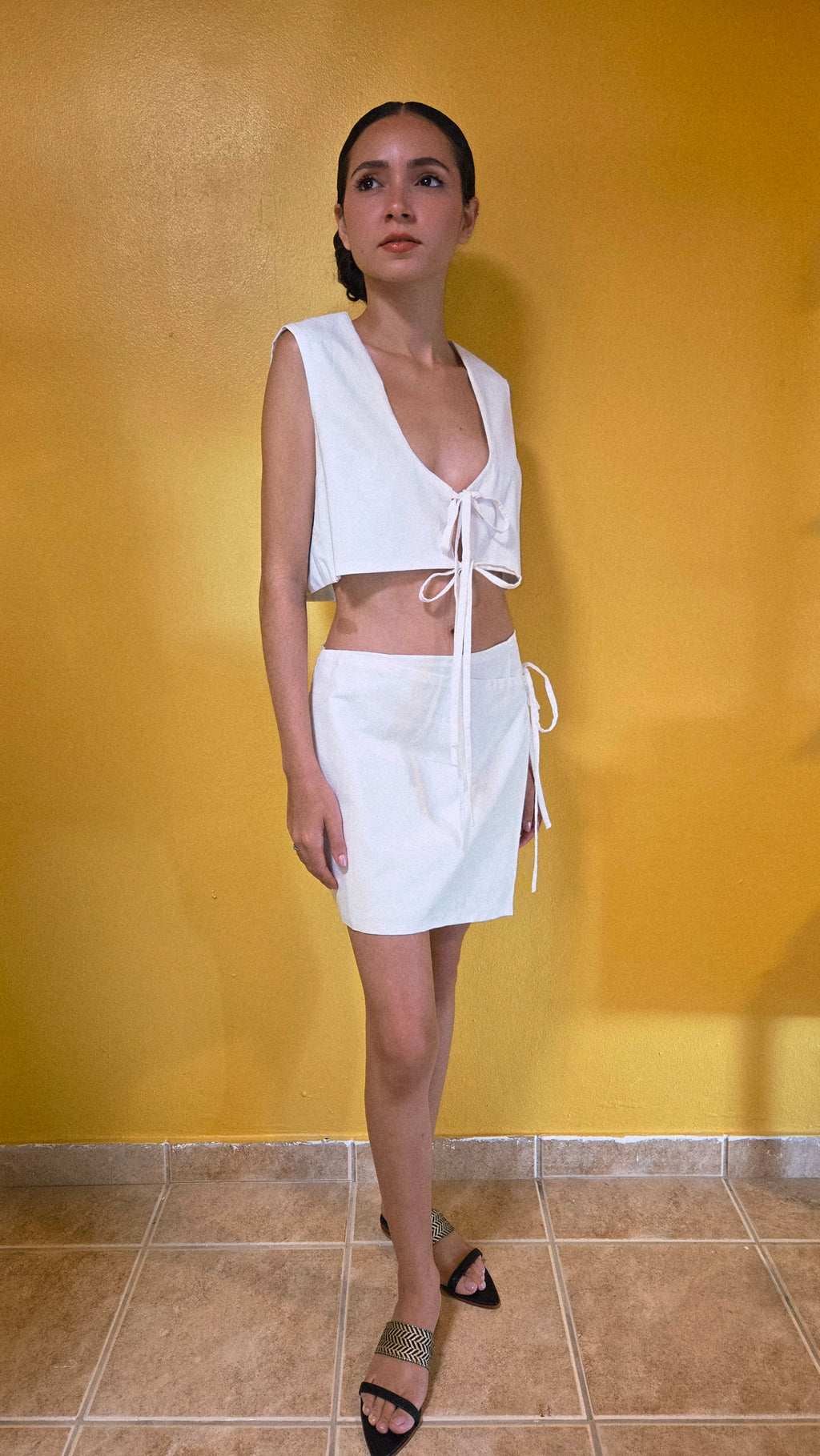 Celia White Shell Top