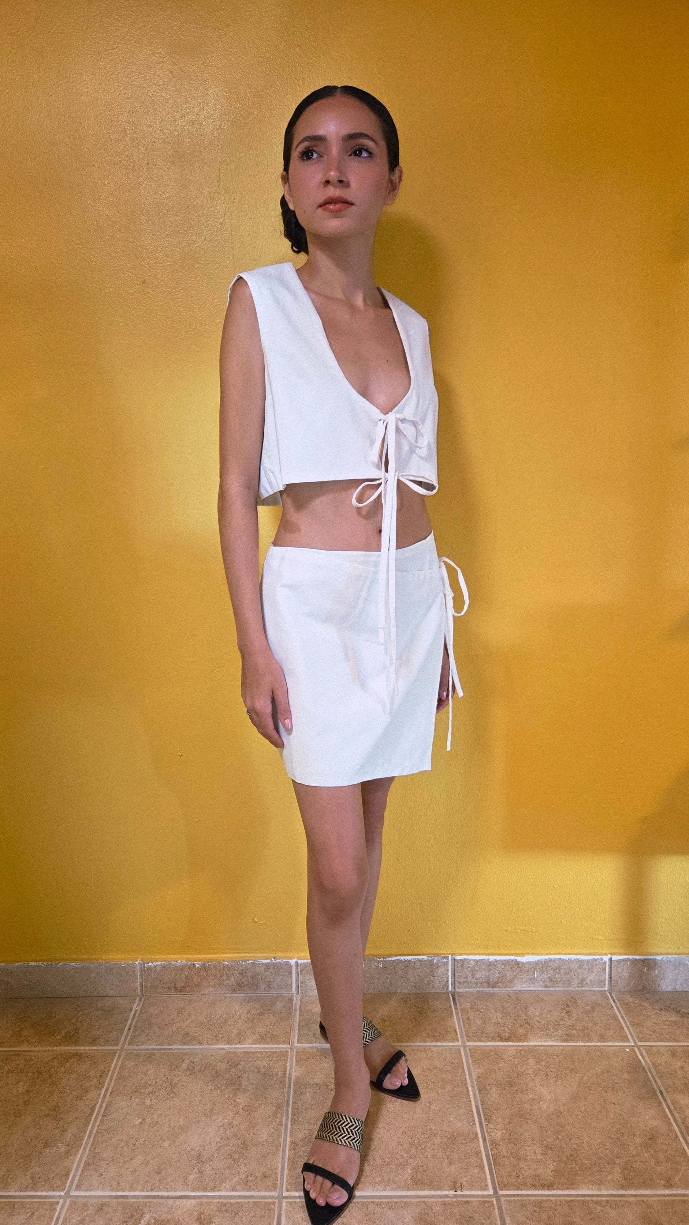 Celia White Shell Top