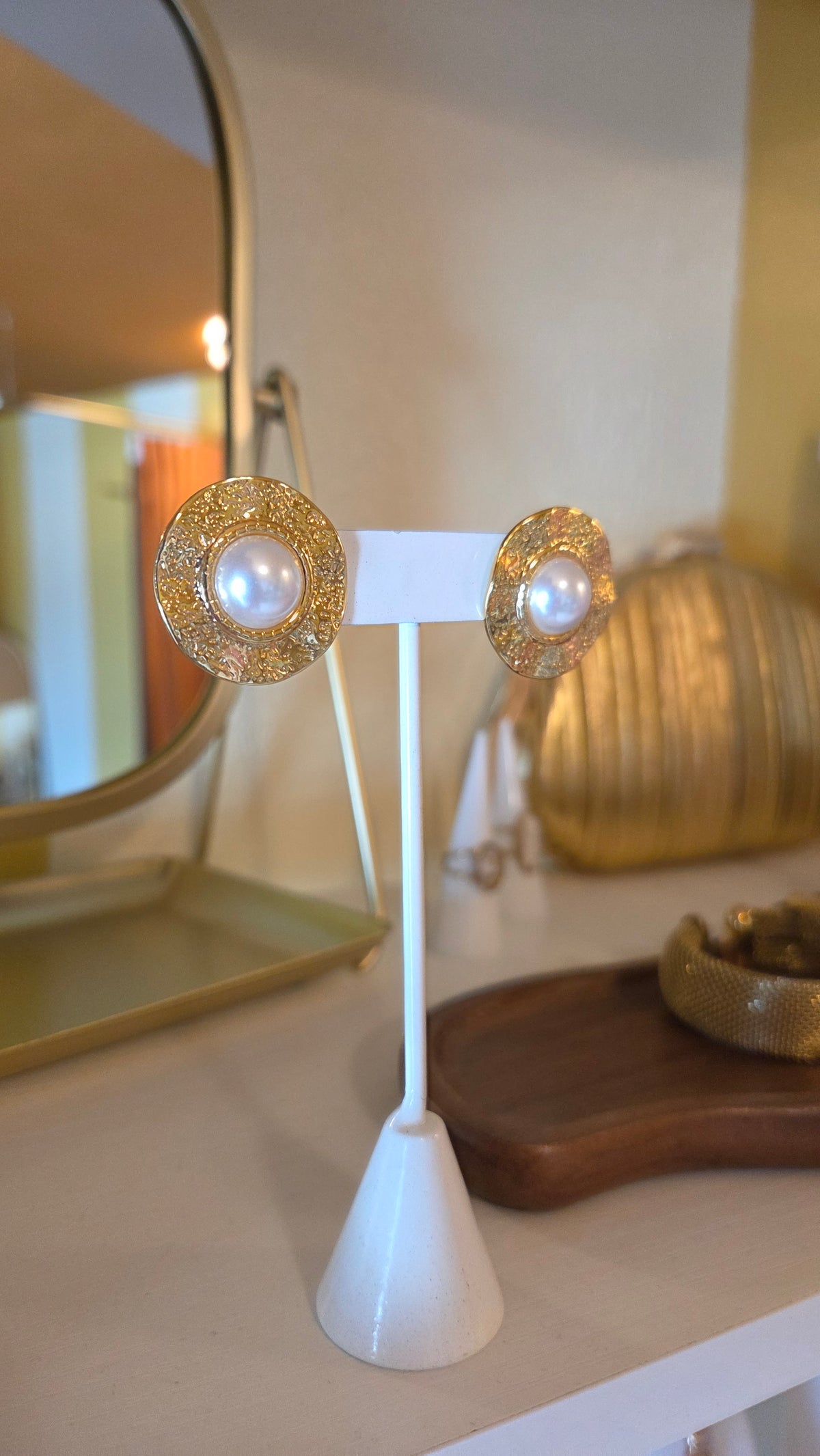 Pearl Golden Earrings